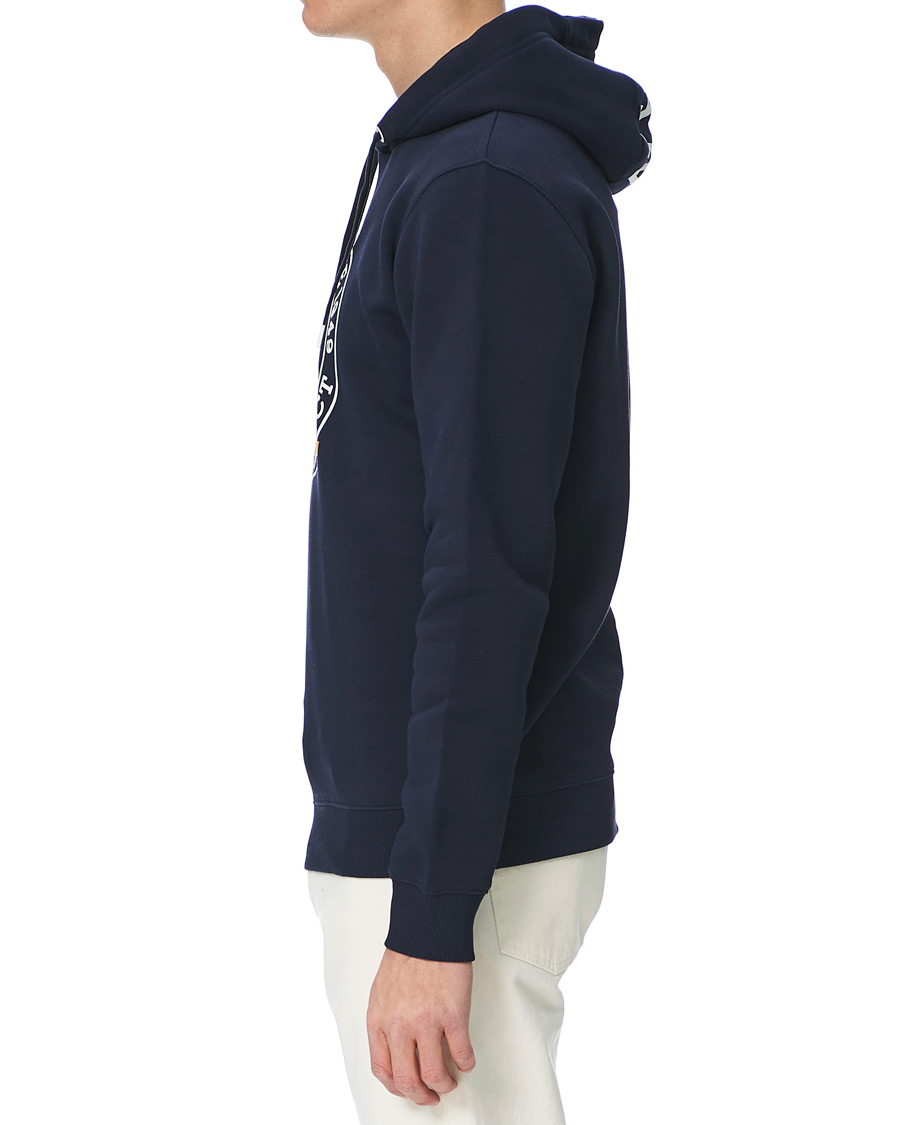 Herre | Trøjer | GANT | Nautical Logo Hoodie Evening Blue