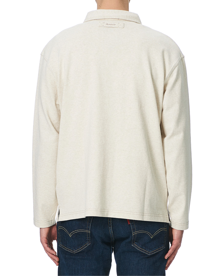 Herre | Trøjer | GANT | Pocket Half-Zip Sweater Seed melange