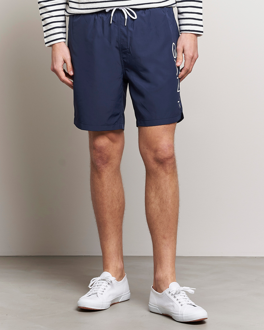 Herre | Badebukser | GANT | Lightweight Logo Swimshorts Marine