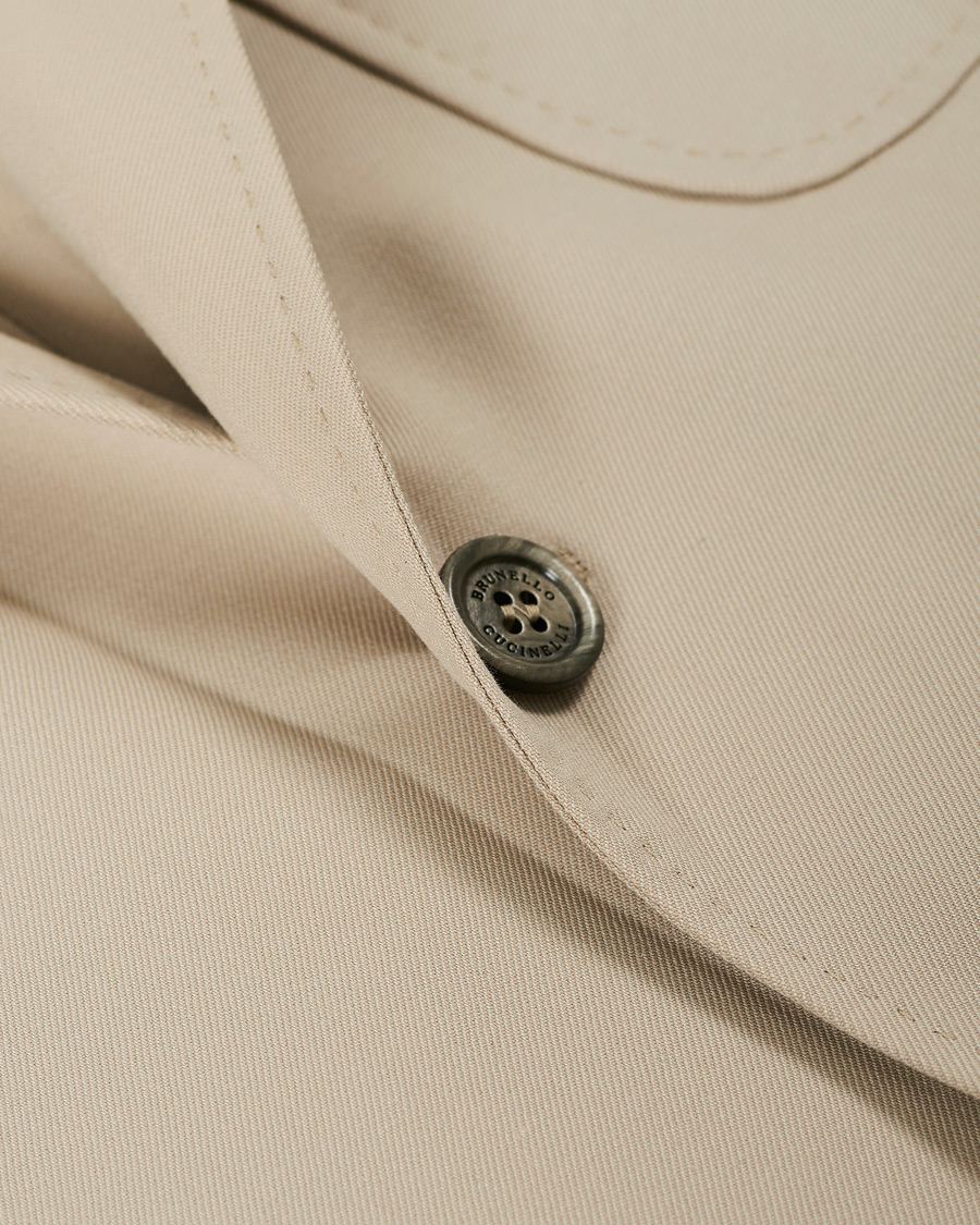 Herre | Blazere & jakker | Brunello Cucinelli | Cotton Gabardine Patch Pocket Blazer Sand