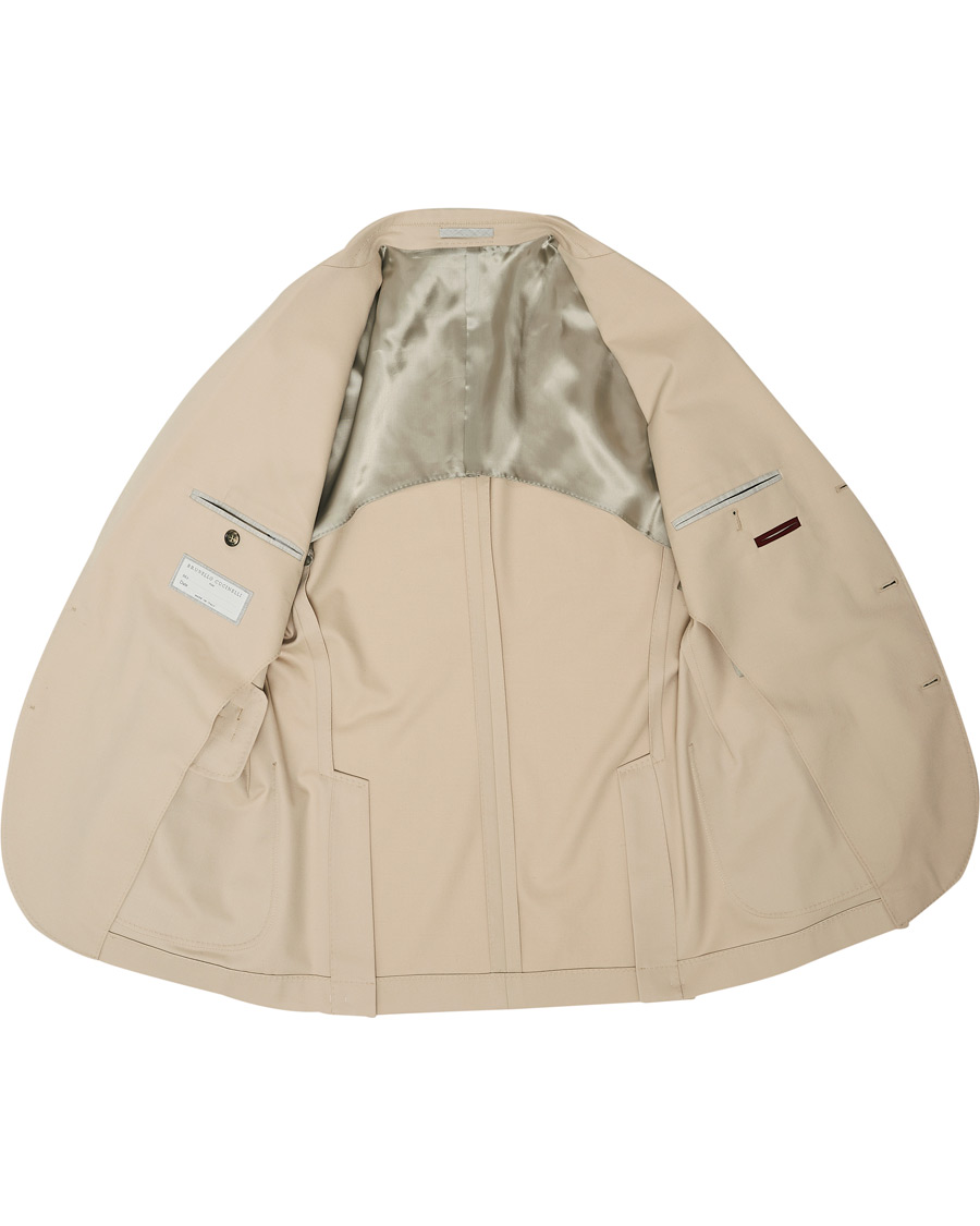 Herre | Blazere & jakker | Brunello Cucinelli | Cotton Gabardine Patch Pocket Blazer Sand
