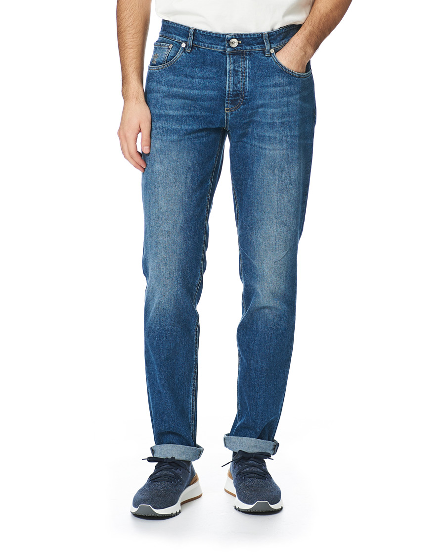Herre | Jeans | Brunello Cucinelli | Slim Fit Jeans Medium Wash