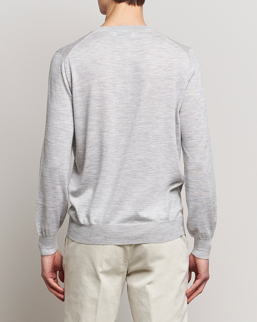 Herre | Trøjer | Brunello Cucinelli | Cashmere/Wool Crew Neck Sweater Light Grey