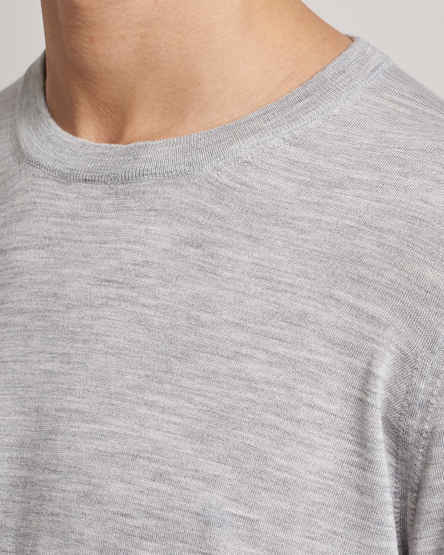 Herre | Trøjer | Brunello Cucinelli | Cashmere/Wool Crew Neck Sweater Light Grey