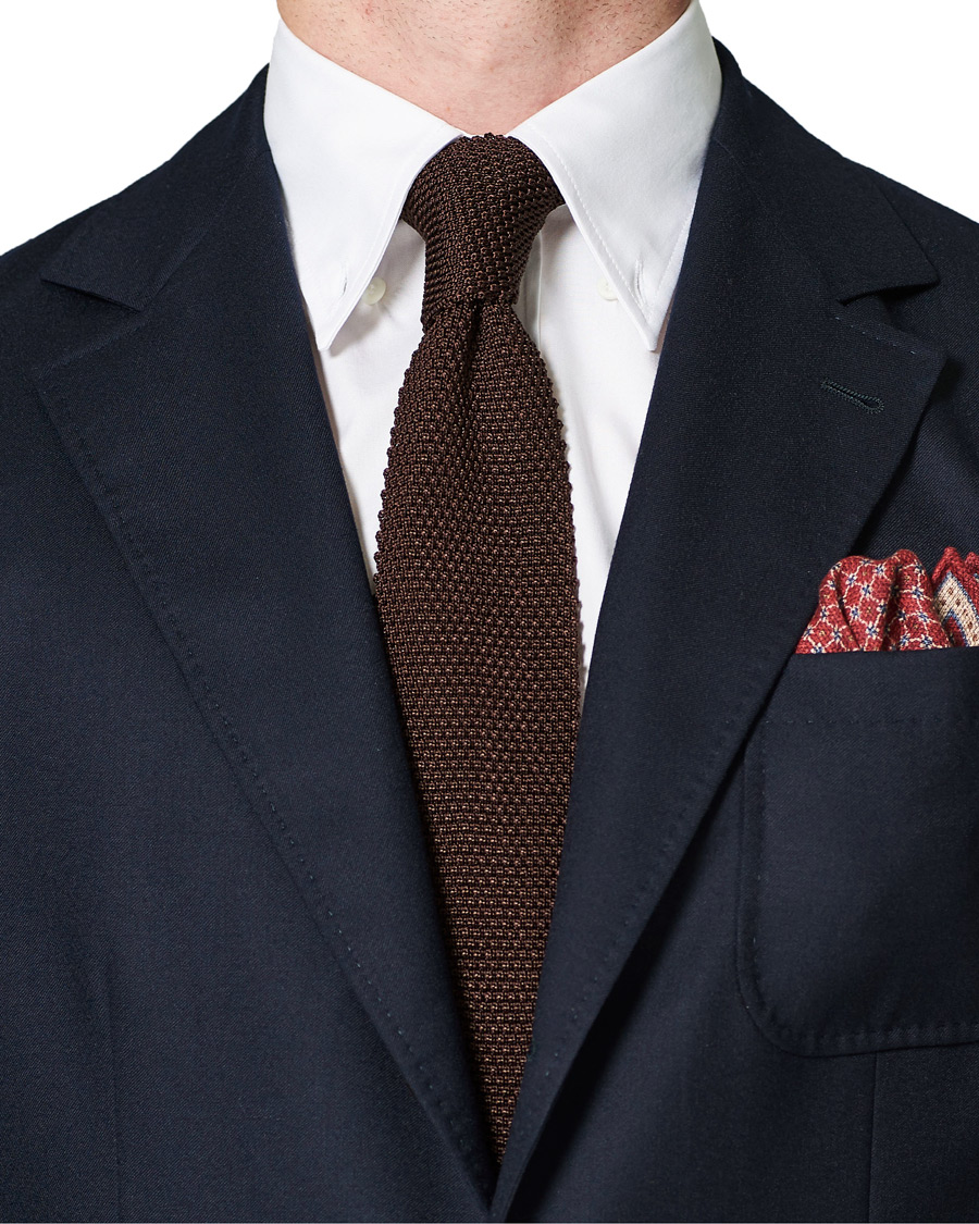 Herre | Brunello Cucinelli Knitted Tie Brown | Brunello Cucinelli | Knitted Tie Brown