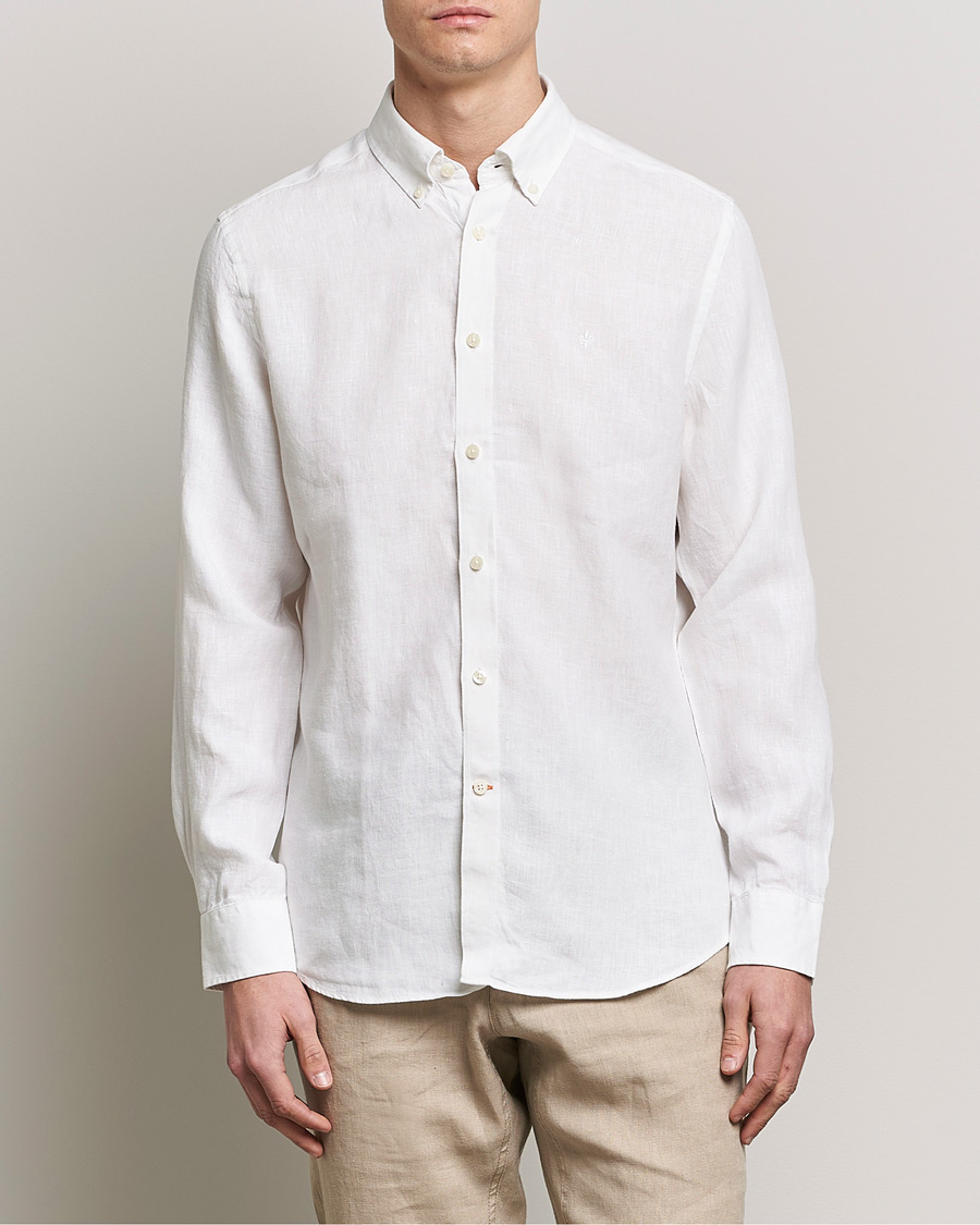 Herre | Julegavetips | Morris | Douglas Linen Button Down Shirt White