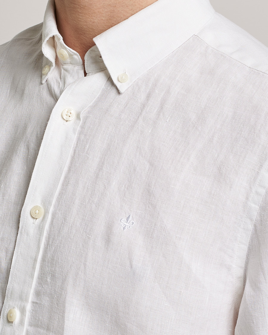 Herre | Skjorter | Morris | Douglas Linen Button Down Shirt White