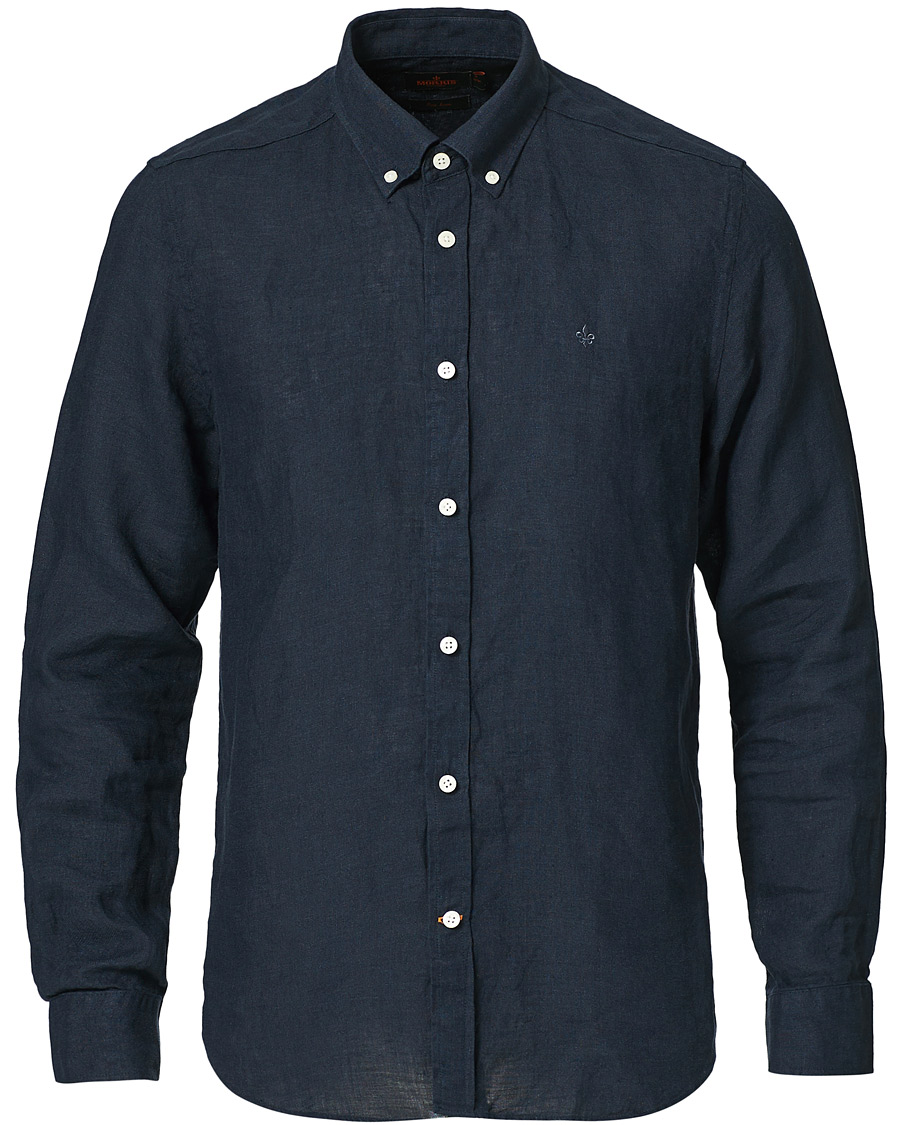 Herre | Skjorter | Morris | Douglas Linen Shirt Dark Navy