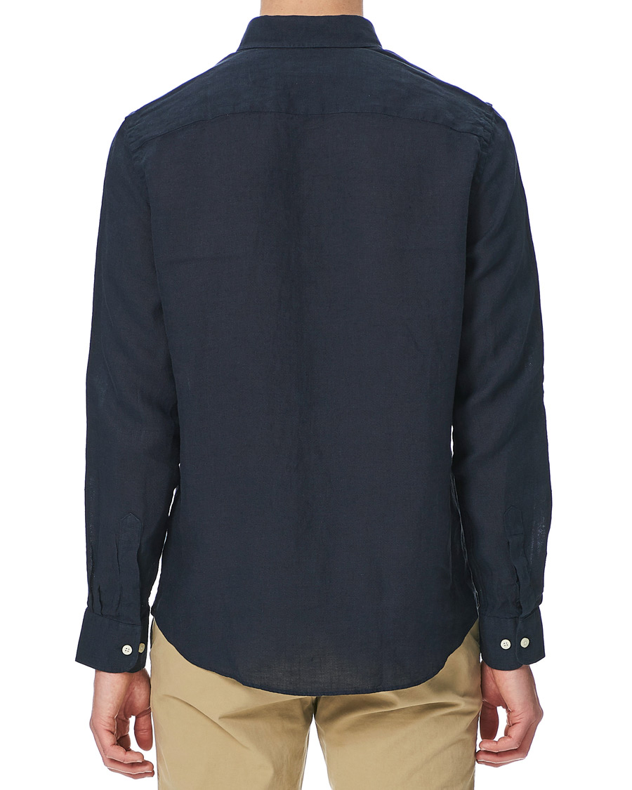 Herre | Skjorter | Morris | Douglas Linen Shirt Dark Navy