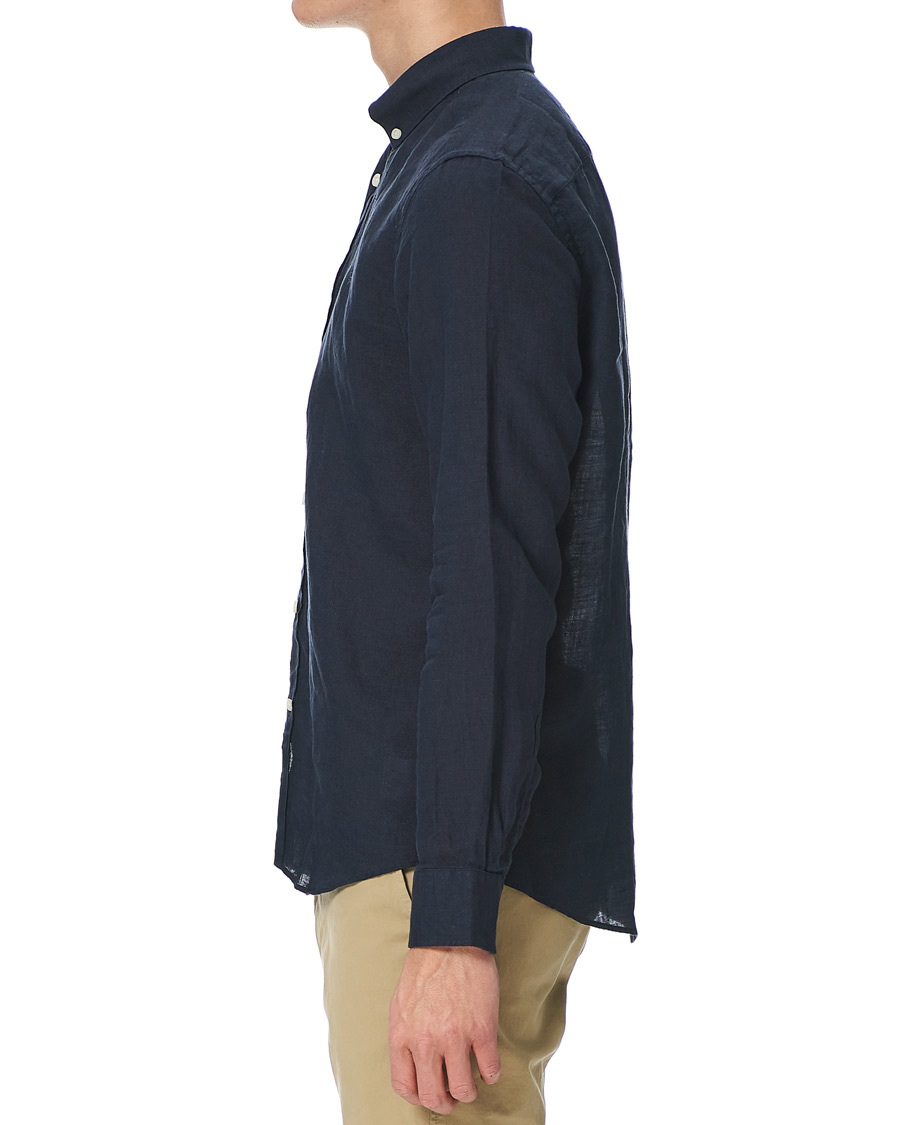 Herre | Skjorter | Morris | Douglas Linen Shirt Dark Navy