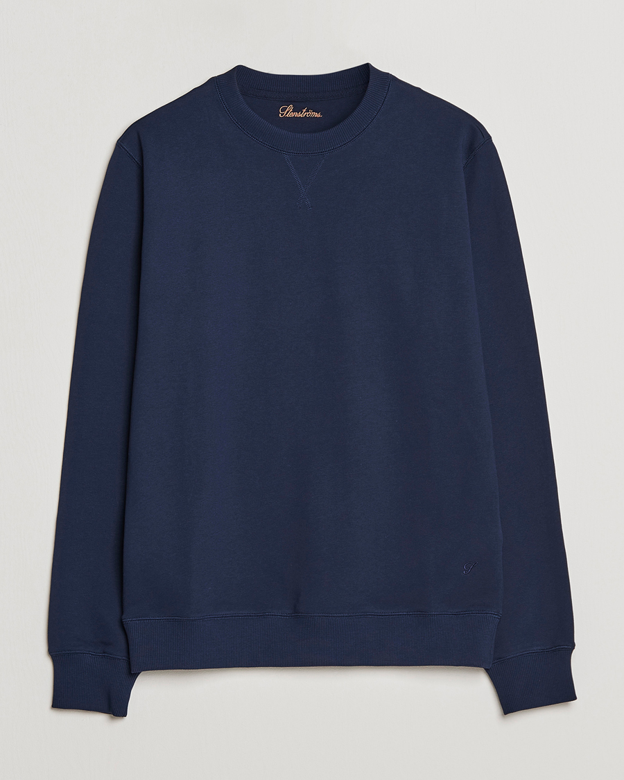 Herre |  | Stenströms | Cotton Collage Crew Neck Navy