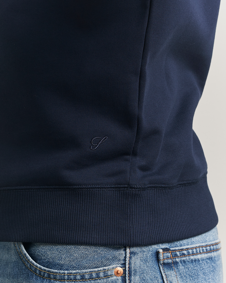 Herre | Trøjer | Stenströms | Cotton Collage Crew Neck Navy