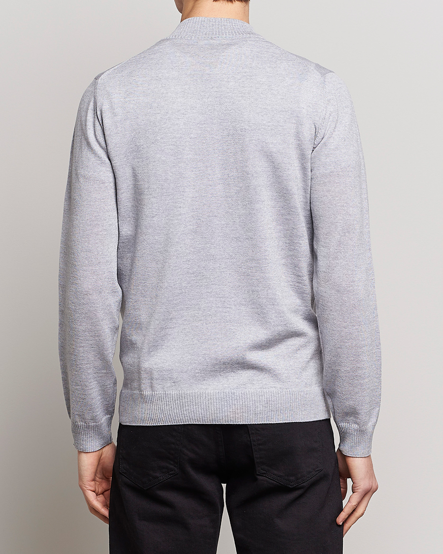 Herre | Trøjer | Stenströms | Merino Half Zip Light Grey
