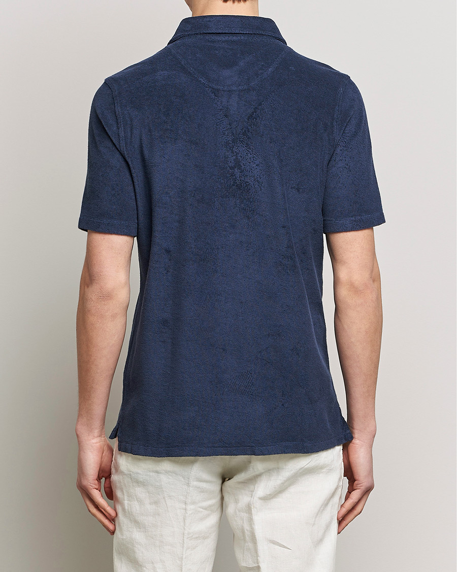 Herre | Polotrøjer | Stenströms | Terry Cotton Poloshirt Navy