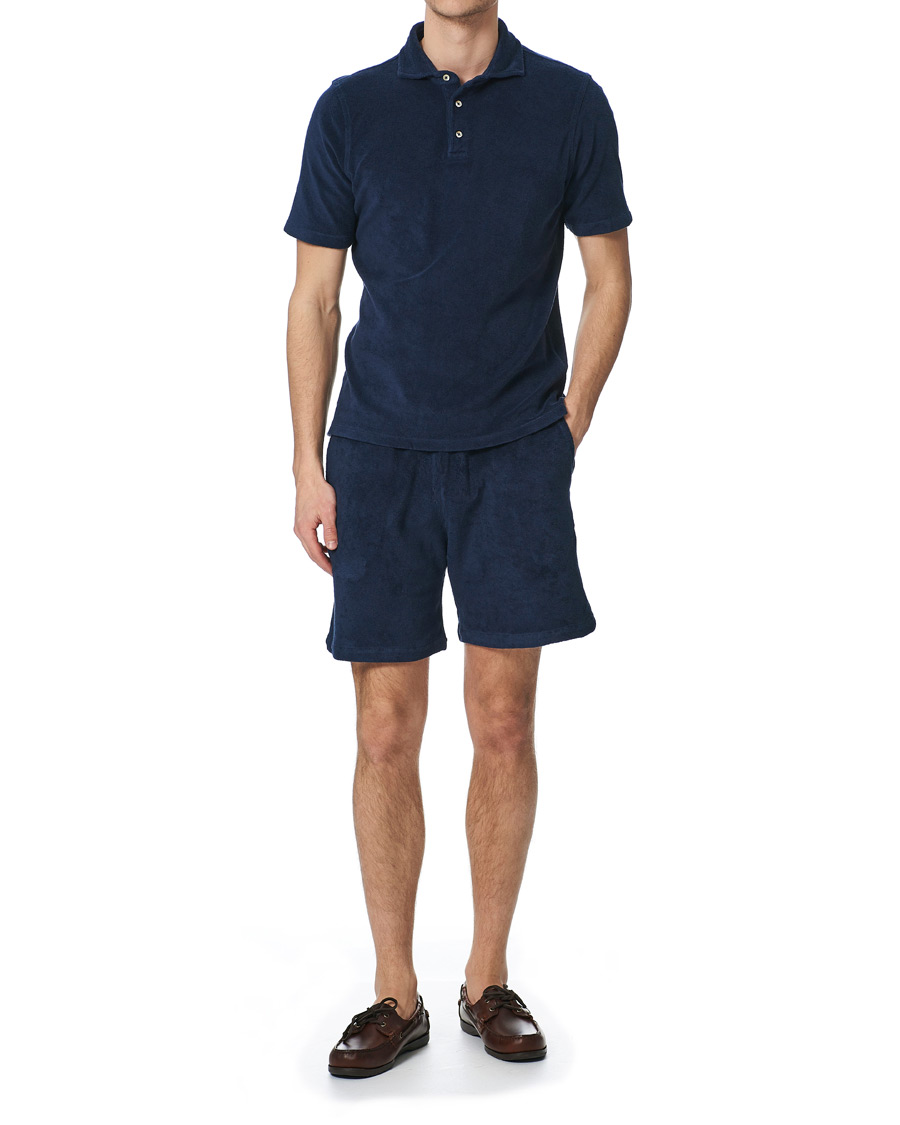 Herre | Shorts | Stenströms | Towelling Cotton Shorts Navy