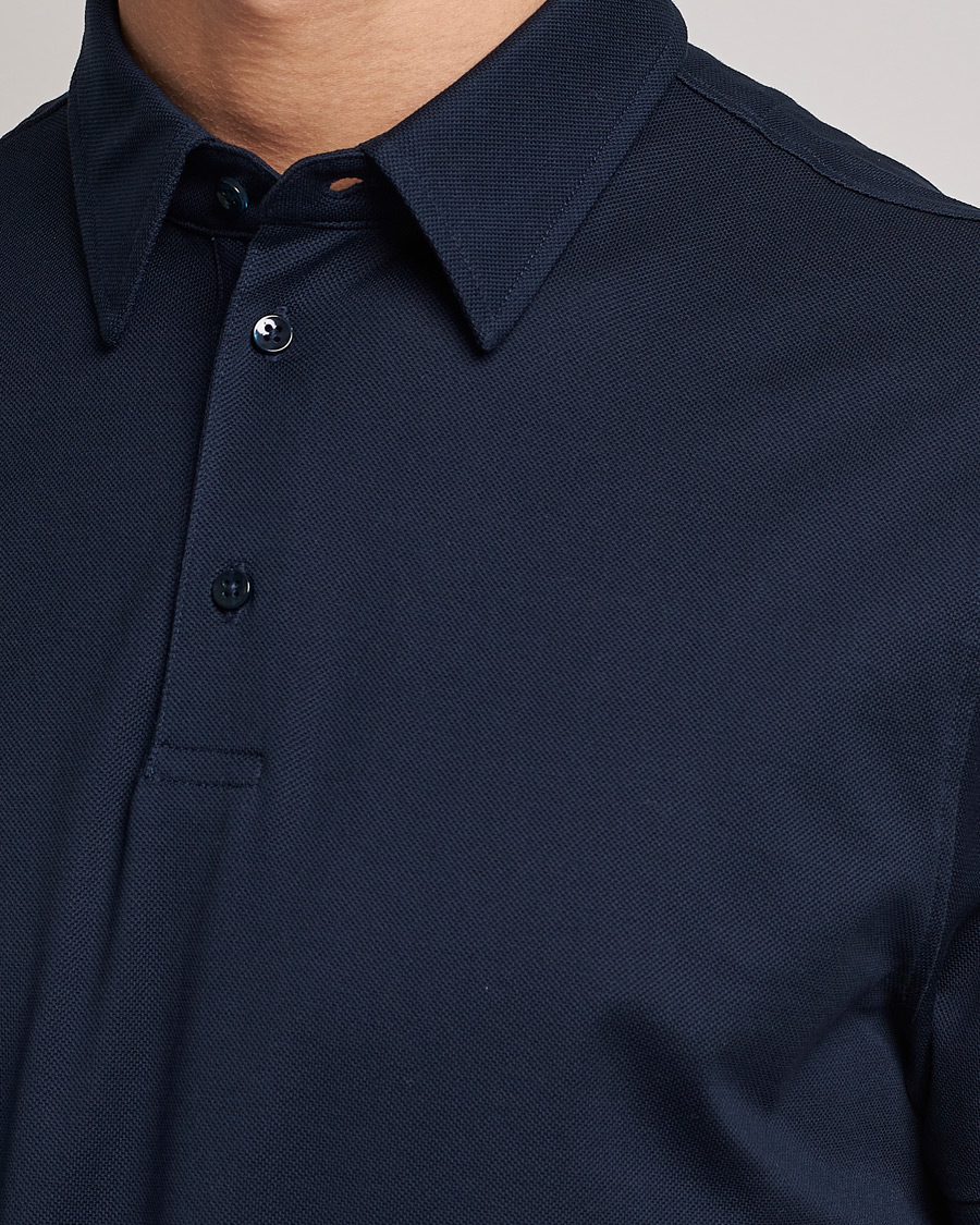 Herre | Polotrøjer | Stenströms | Cotton Polo Shirt Navy