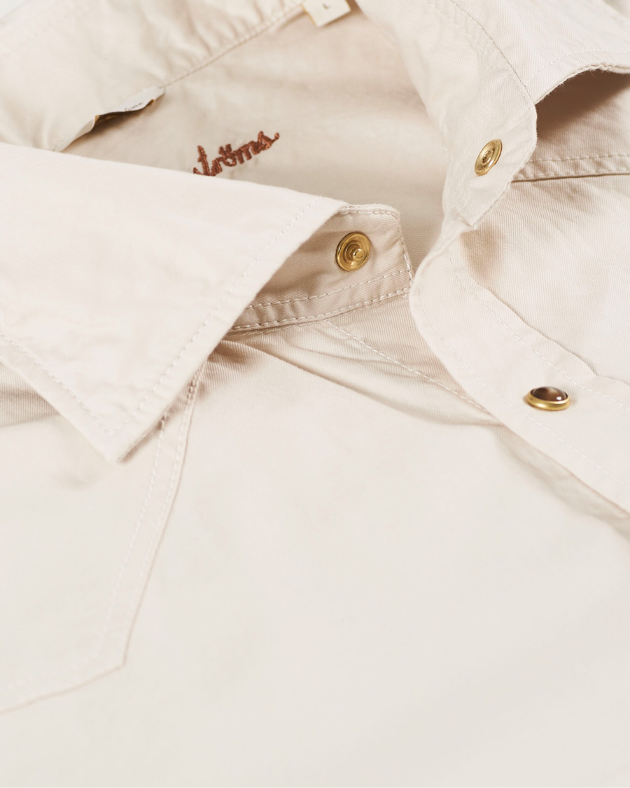 Herre | Skjorter | Stenströms | Slimline Twill Western Shirt Beige