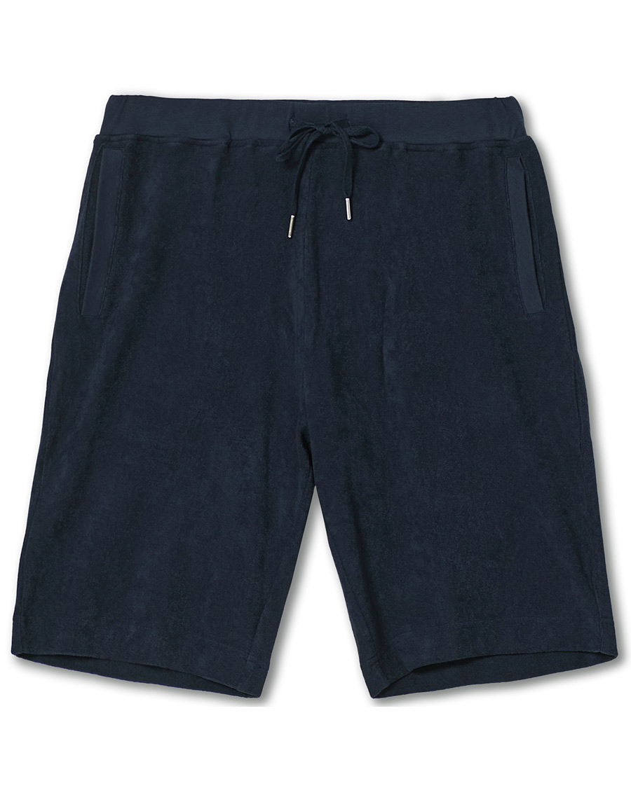 Herre | Shorts | Sunspel | Organic Cotton Towelling Shorts Navy