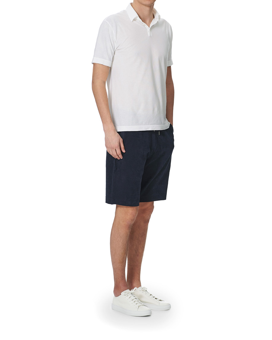 Herre | Shorts | Sunspel | Organic Cotton Towelling Shorts Navy