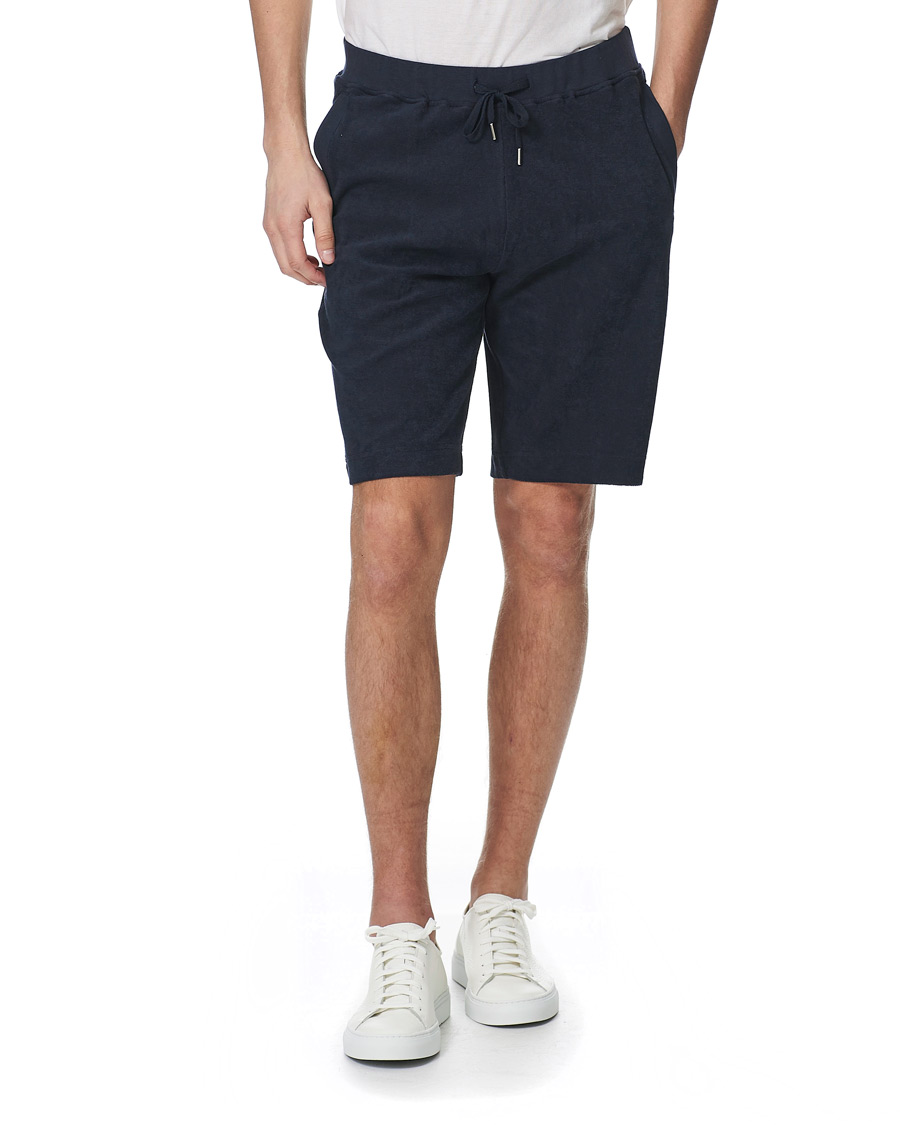 Herre | Shorts | Sunspel | Organic Cotton Towelling Shorts Navy