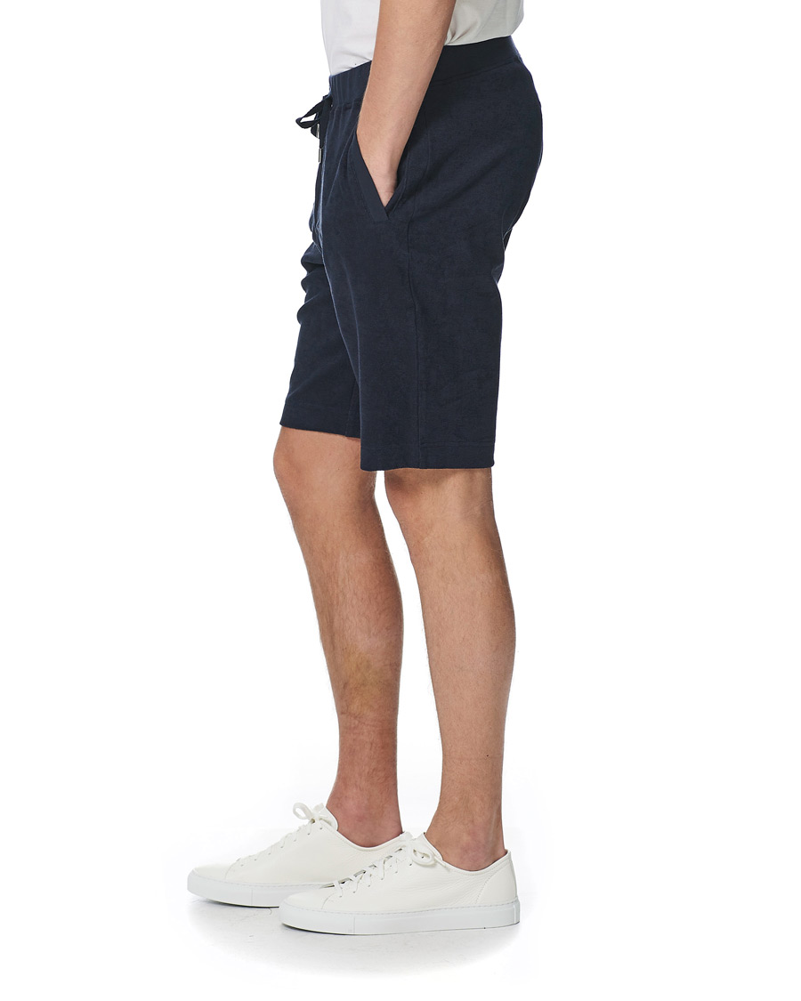 Herre | Shorts | Sunspel | Organic Cotton Towelling Shorts Navy