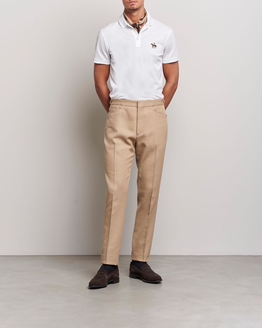 Herre | Polotrøjer | Ralph Lauren Purple Label | Mercerized Cotton Polo Classic White