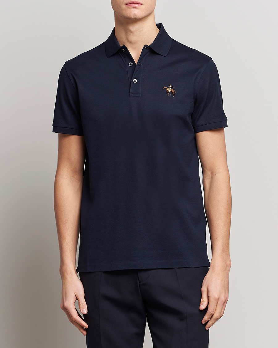 Herre | Polotrøjer | Ralph Lauren Purple Label | Mercerized Cotton Polo Chairman Navy