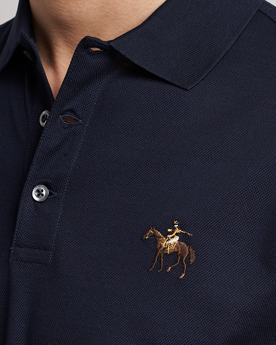 Herre | Polotrøjer | Ralph Lauren Purple Label | Mercerized Cotton Polo Chairman Navy