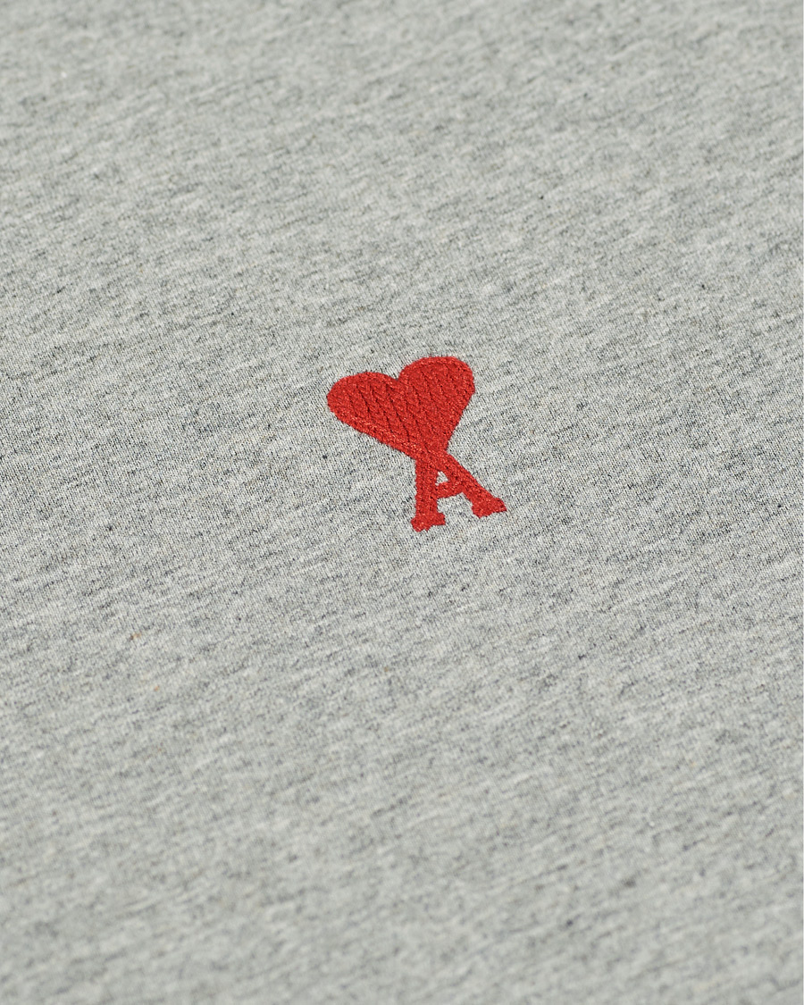 Herre | T-Shirts | AMI | Heart Short Sleeve Tee Heather Grey