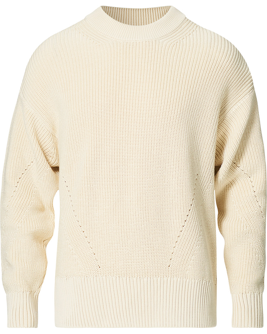 Herre | Trøjer | AMI | Rib Stitch Sailor Sweater Off White