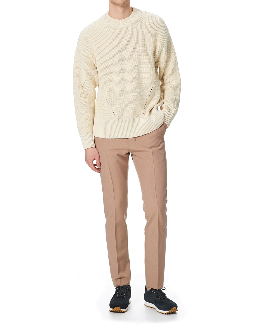 Herre | Trøjer | AMI | Rib Stitch Sailor Sweater Off White