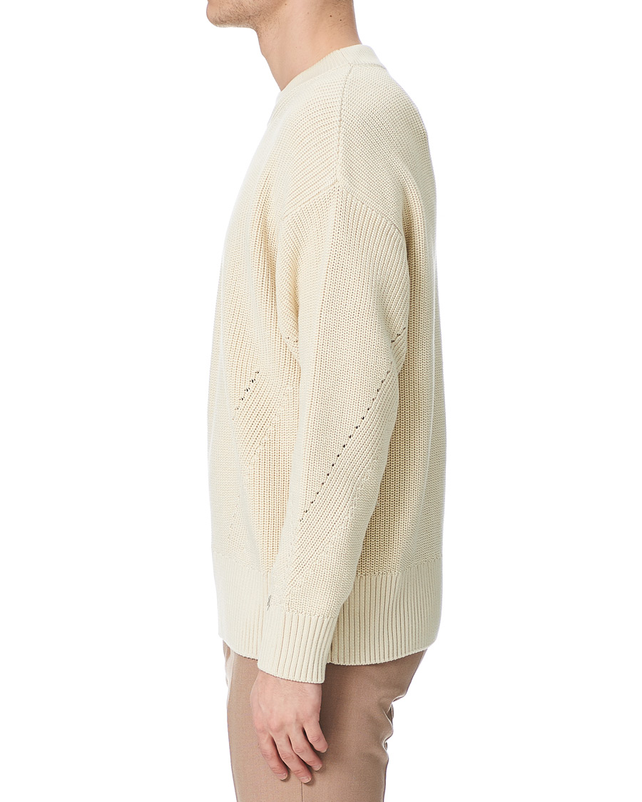 Herre | Trøjer | AMI | Rib Stitch Sailor Sweater Off White