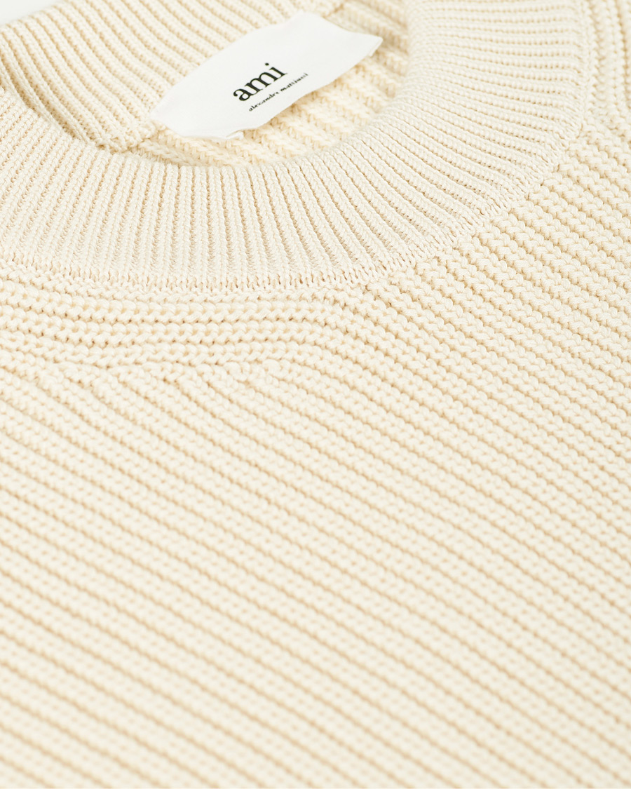 Herre | Trøjer | AMI | Rib Stitch Sailor Sweater Off White