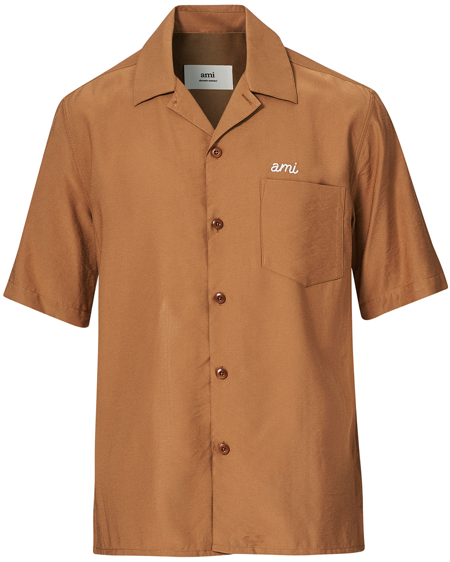 Herre | Skjorter | AMI | Signature Camp Collar Shirt Beige