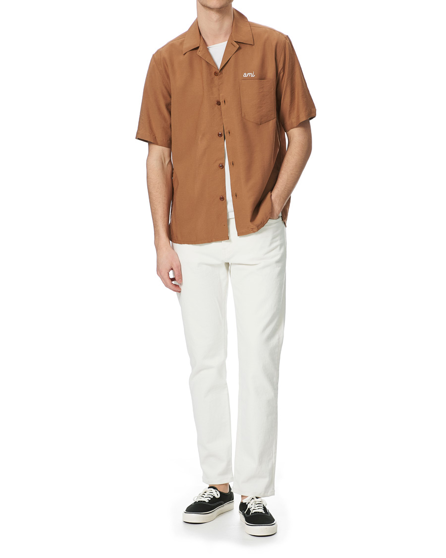 Herre | Skjorter | AMI | Signature Camp Collar Shirt Beige