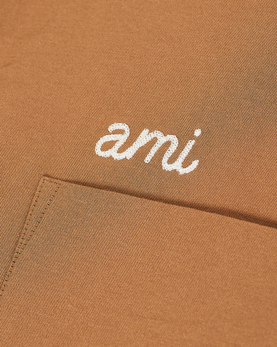 Herre | Skjorter | AMI | Signature Camp Collar Shirt Beige