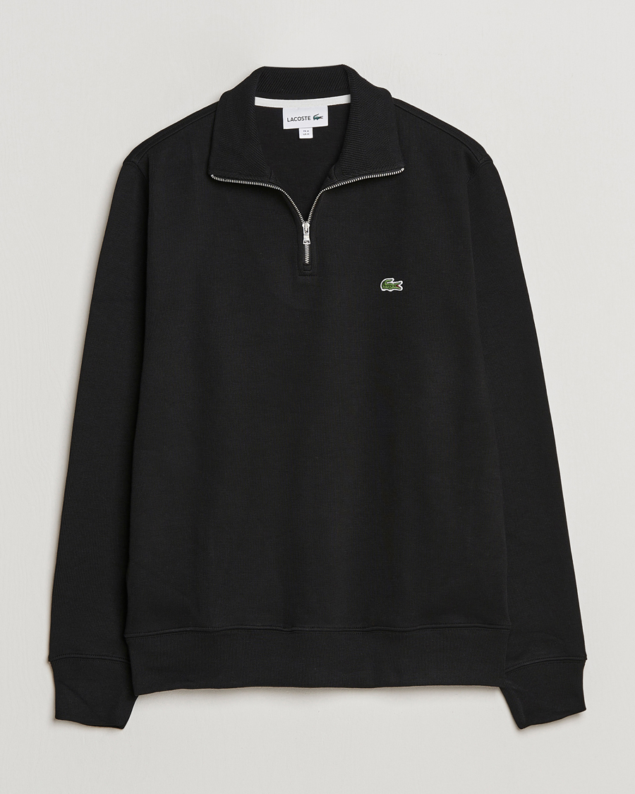 Herre | Trøjer | Lacoste | Rib Interlock Half Zip Black
