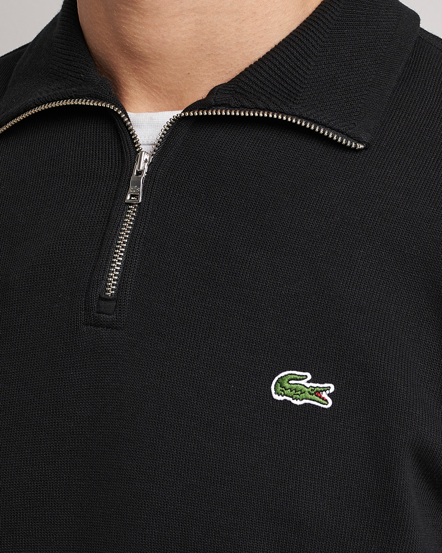Herre | Trøjer | Lacoste | Rib Interlock Half Zip Black