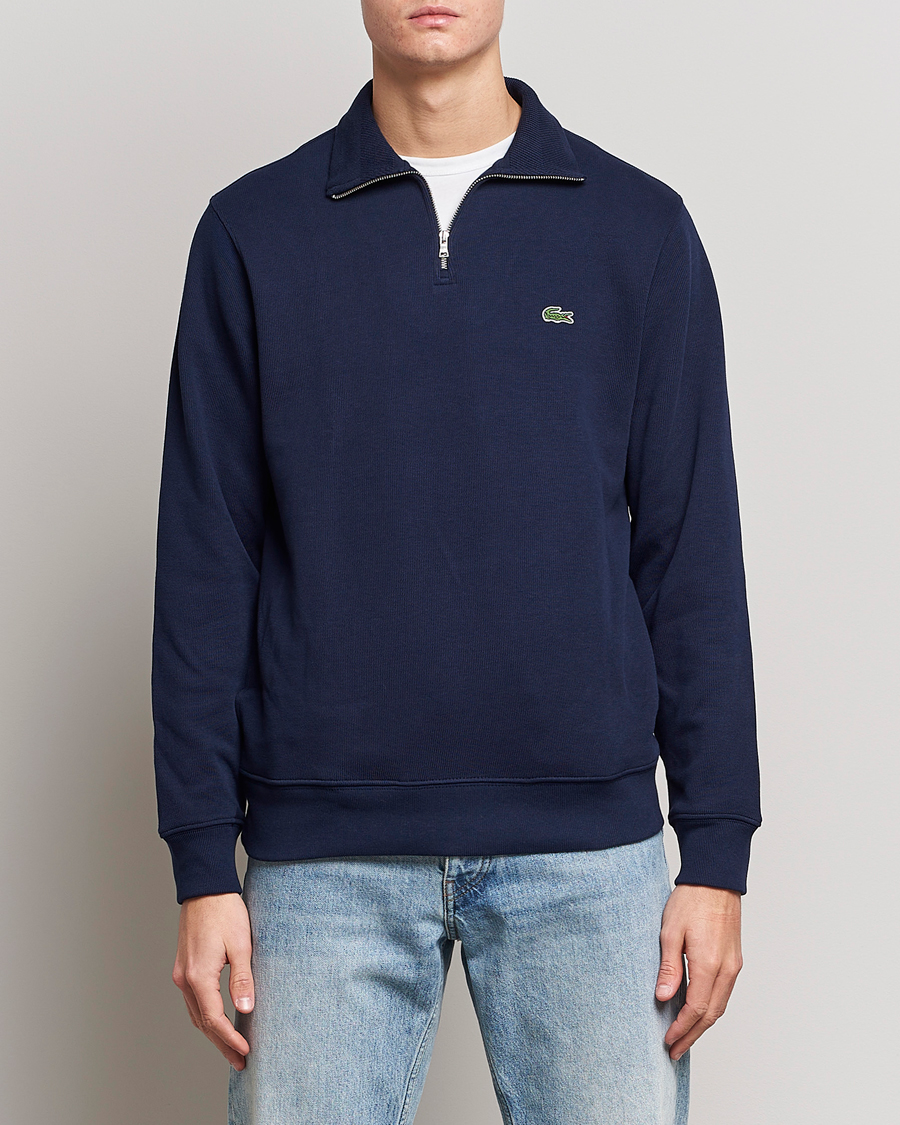 Herre | Nyheder | Lacoste | Rib Interlock Half Zip Navy