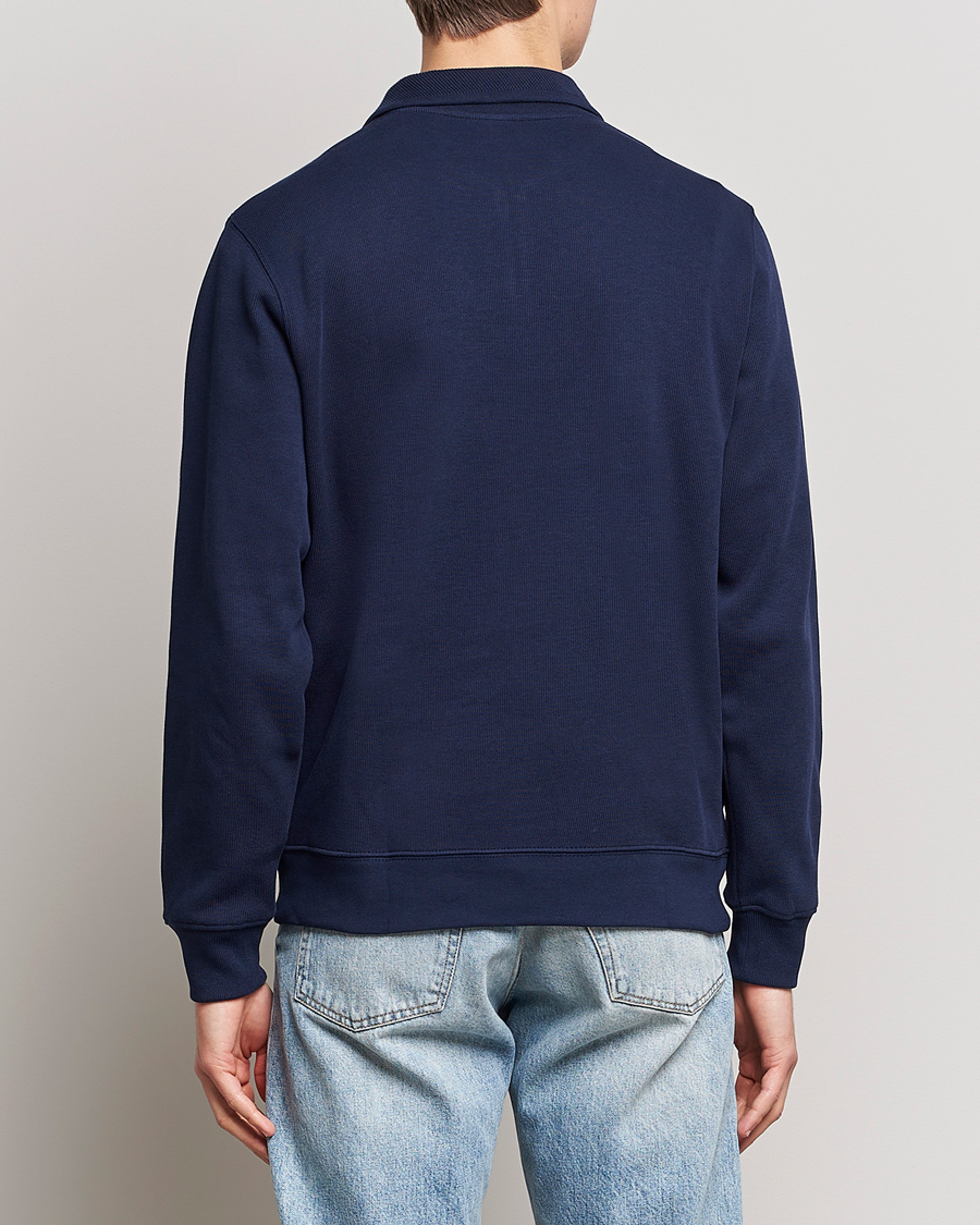 Herre | Trøjer | Lacoste | Rib Interlock Half Zip Navy