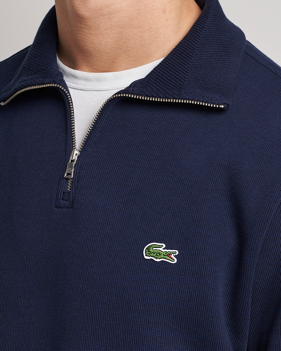 Herre | Trøjer | Lacoste | Rib Interlock Half Zip Navy
