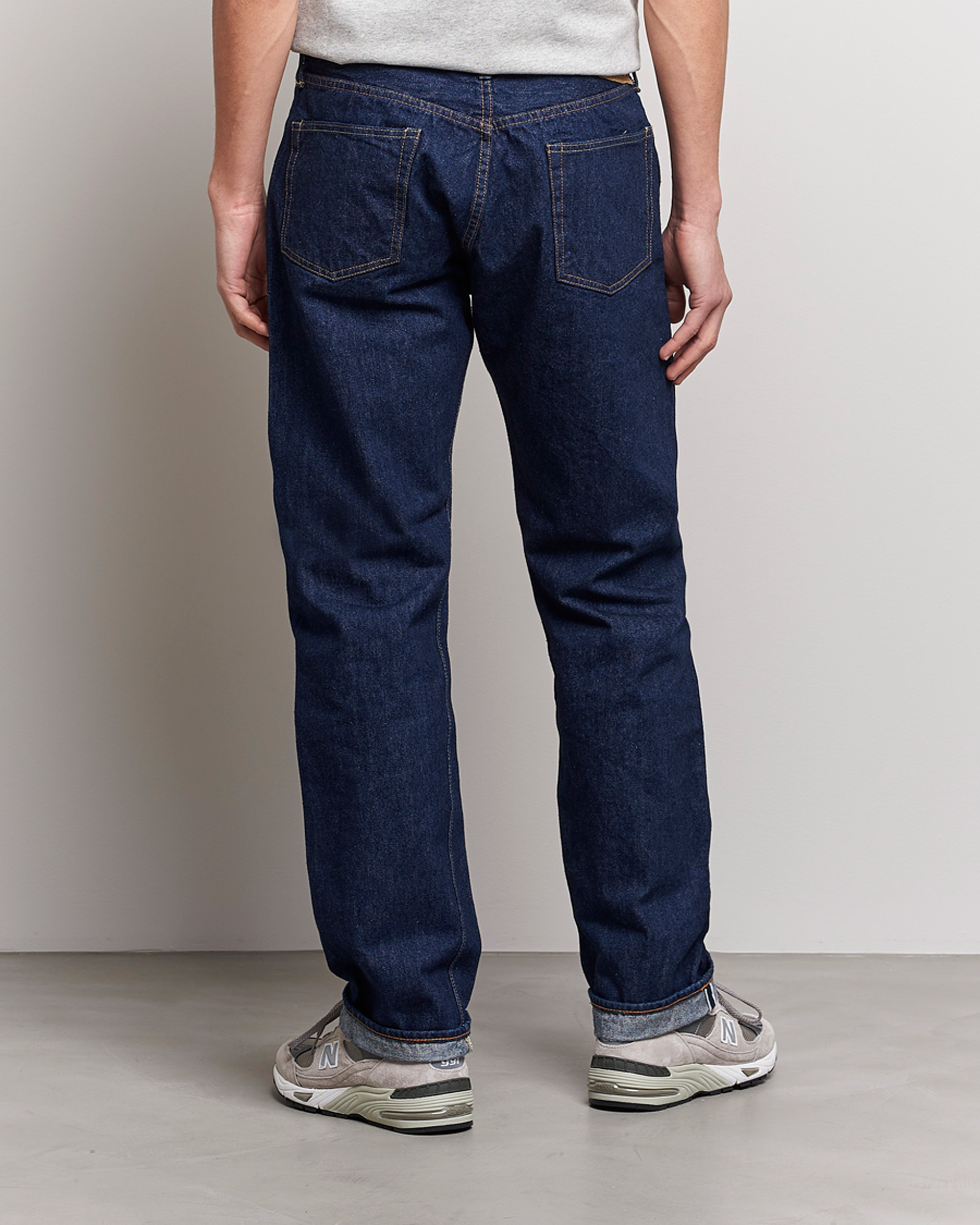 i stedet igen afslappet orSlow Straight Fit 105 Selvedge Jeans One Wash - CareOfCarl.dk