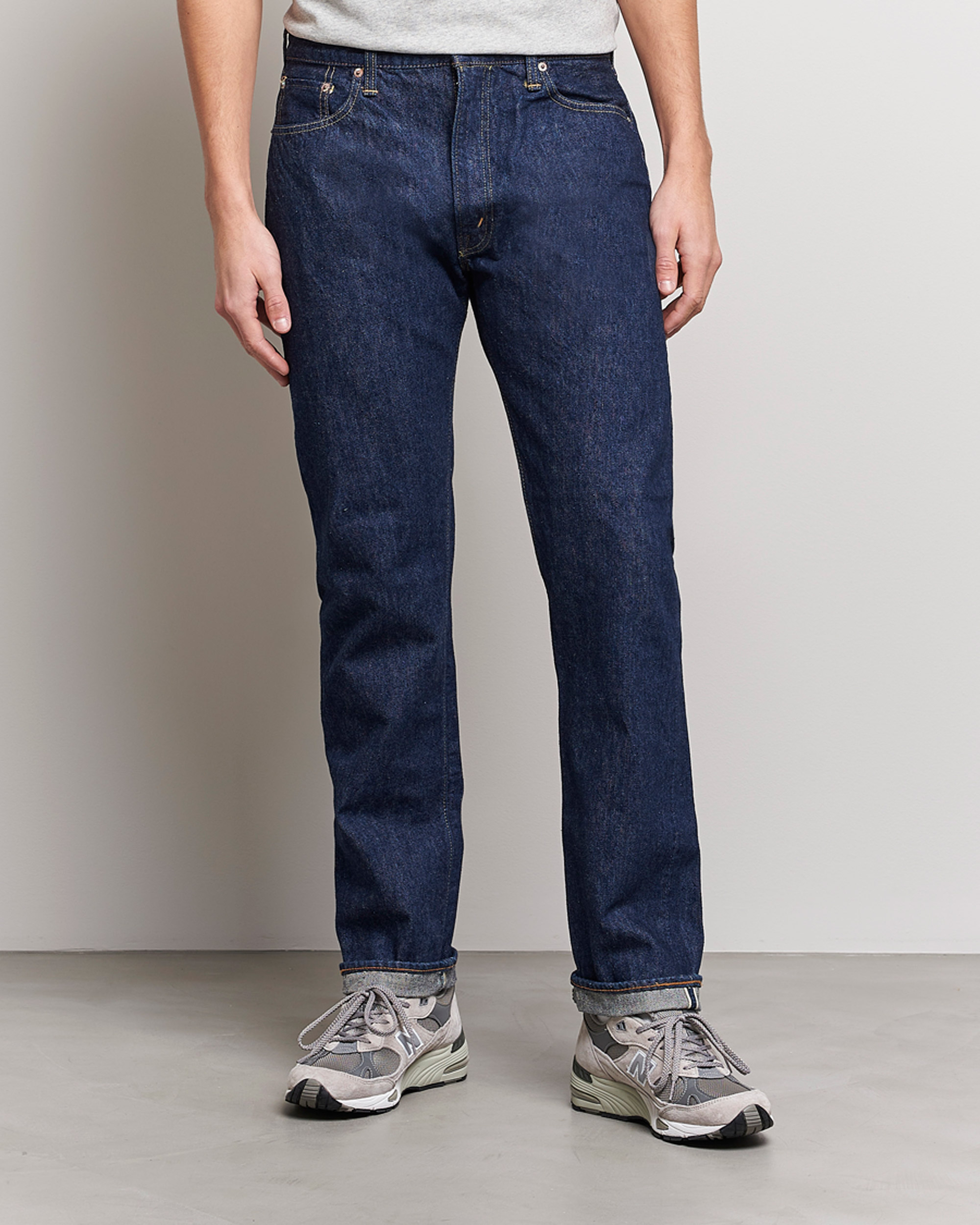 Herre | Blå jeans | orSlow | Tapered Fit 107 Selvedge Jeans One Wash