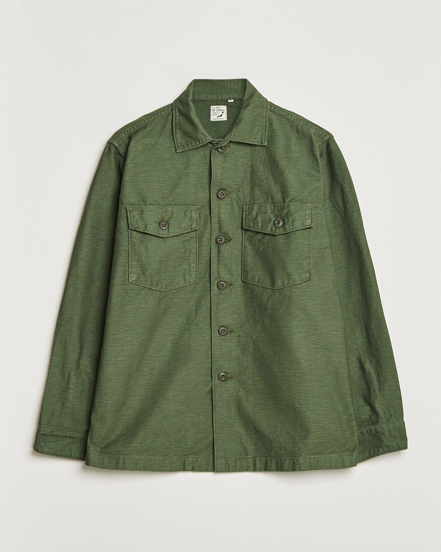 Herre |  | orSlow | Cotton Sateen US Army Overshirt Green