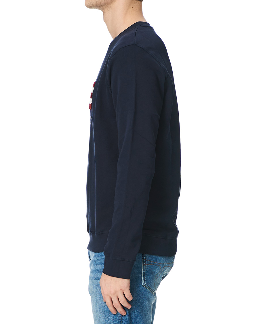 Herre | Trøjer | Lexington | Barry Cotton Flag Sweatshirt Dark Blue
