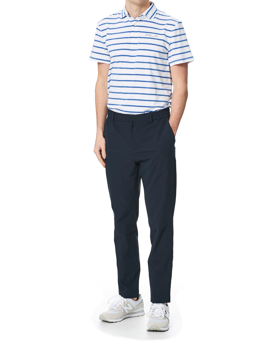 Herre | Polotrøjer | RLX Ralph Lauren | Airflow Stripe Polo Pure White/Blue