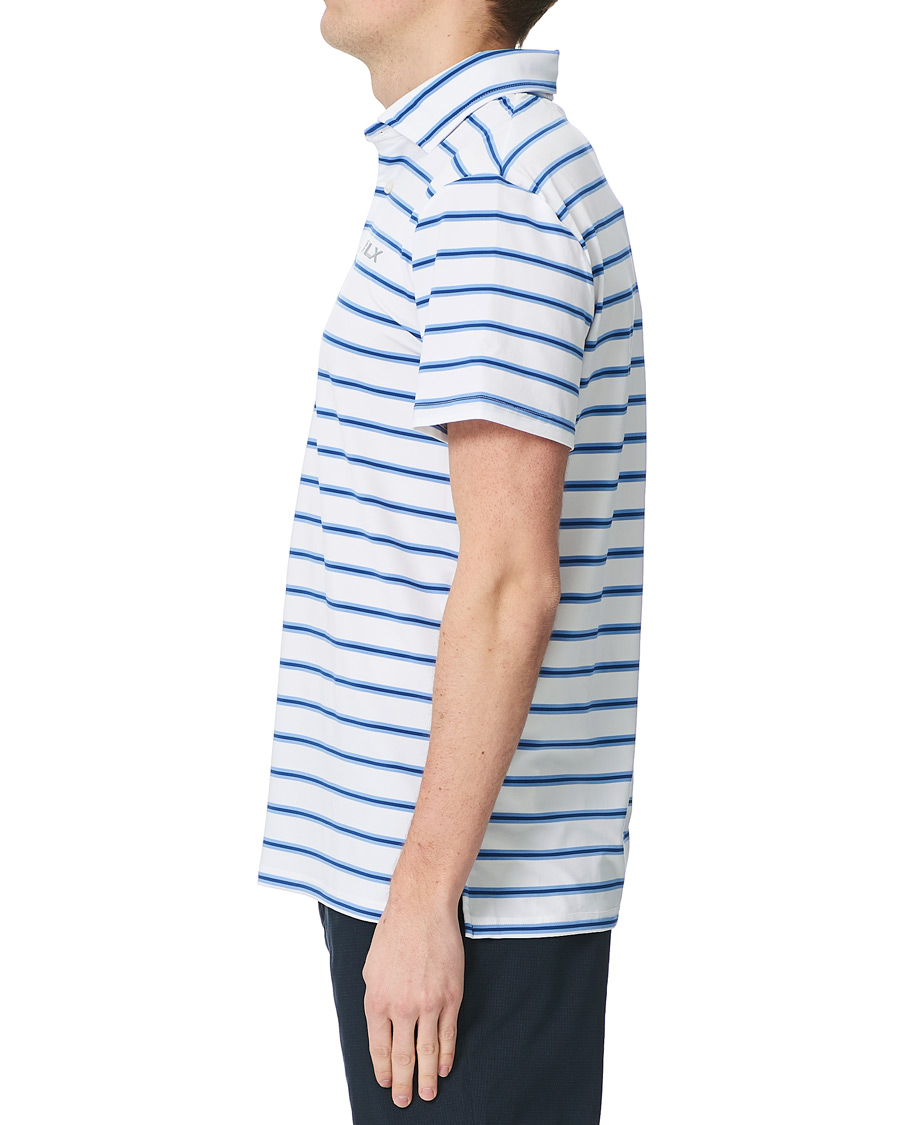 Herre | Polotrøjer | RLX Ralph Lauren | Airflow Stripe Polo Pure White/Blue