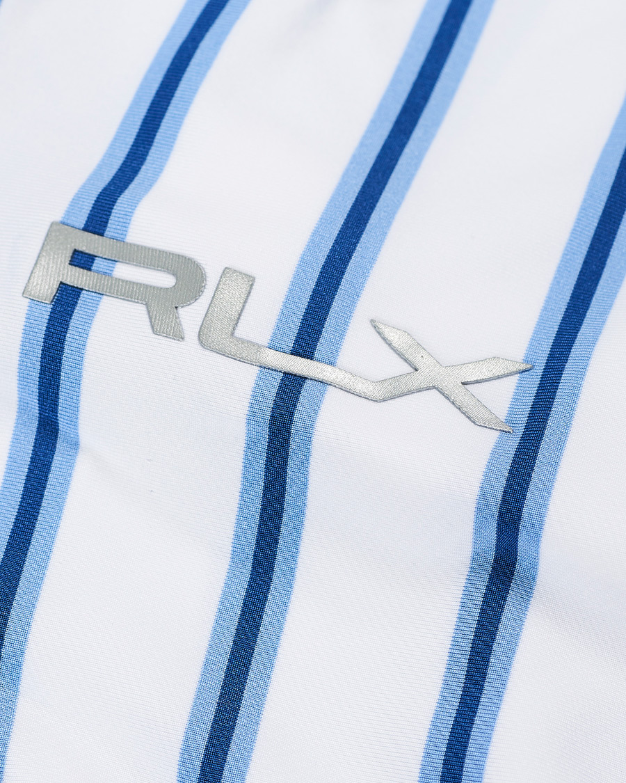 Herre | Polotrøjer | RLX Ralph Lauren | Airflow Stripe Polo Pure White/Blue