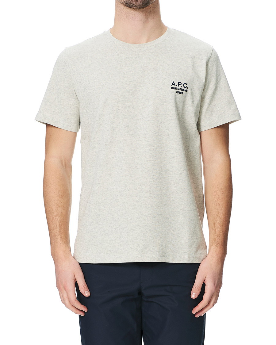 Herre | T-Shirts | A.P.C. | Raymond Short Sleeve T-Shirt Ecru