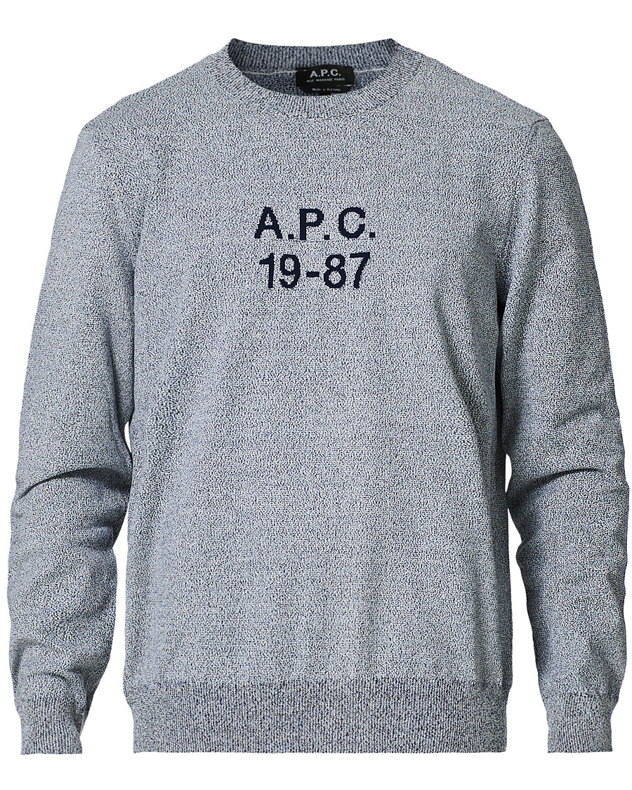 Herre | Trøjer | A.P.C. | 1987 Pullover Steel Blue